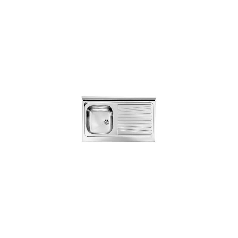 foto del prodotto lavello mondial appoggio 90x50 1 vasca destra gocciolatoio acciaio inox