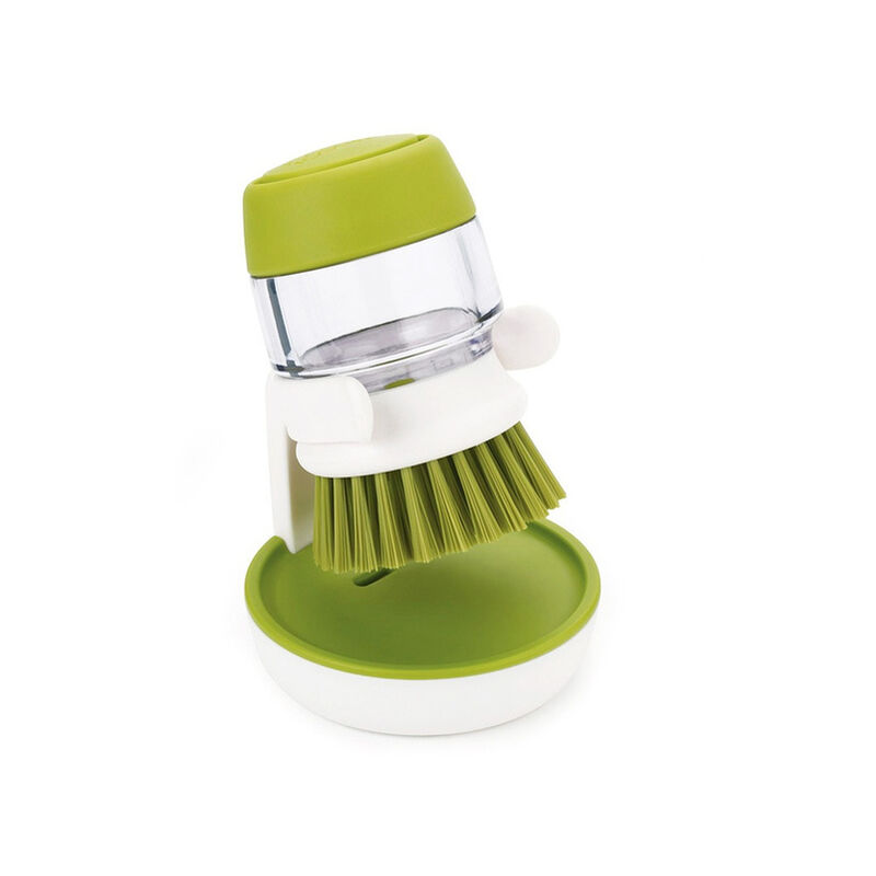 foto del prodotto lavello per lavastoviglie dispenser di sapone spazzola per palmo mini spazzola per lavaggio con supporto spazzola per lavaggio piatti spazzola per