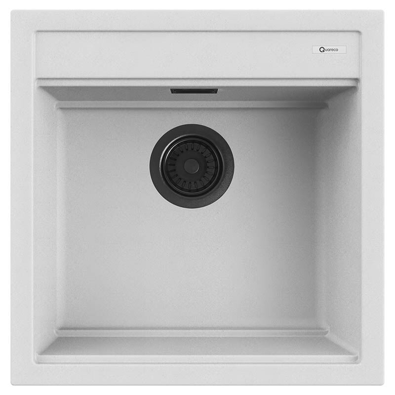 foto del prodotto lavello quareco incasso 1 vasca 51 51 prime 50 granito bianco qlp050bi