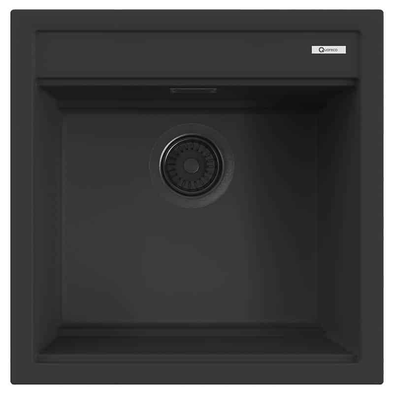 foto del prodotto lavello quareco incasso 1 vasca 51 51 prime 50 granito nero qlp050ne