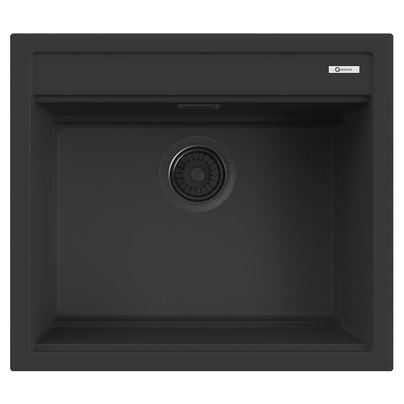 foto del prodotto lavello quareco incasso 1 vasca 57 51 prime 60 granito nero qlp060ne