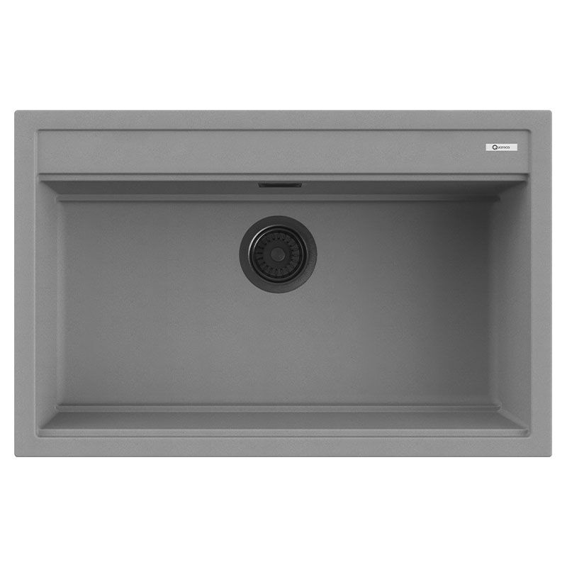 foto del prodotto lavello quareco incasso 1 vasca 79 51 prime 80 granito grigio qlp080gr