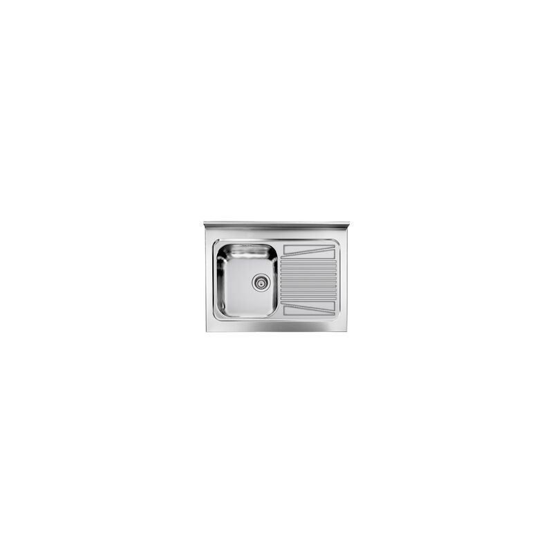 foto del prodotto lavello rossana appoggio 80x60 1 vasca destra gocciolatoio acciaio inox