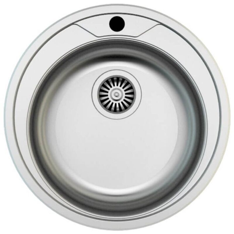 foto del prodotto lavello rotondo incasso per cucina in inox diametro 51 cm taron