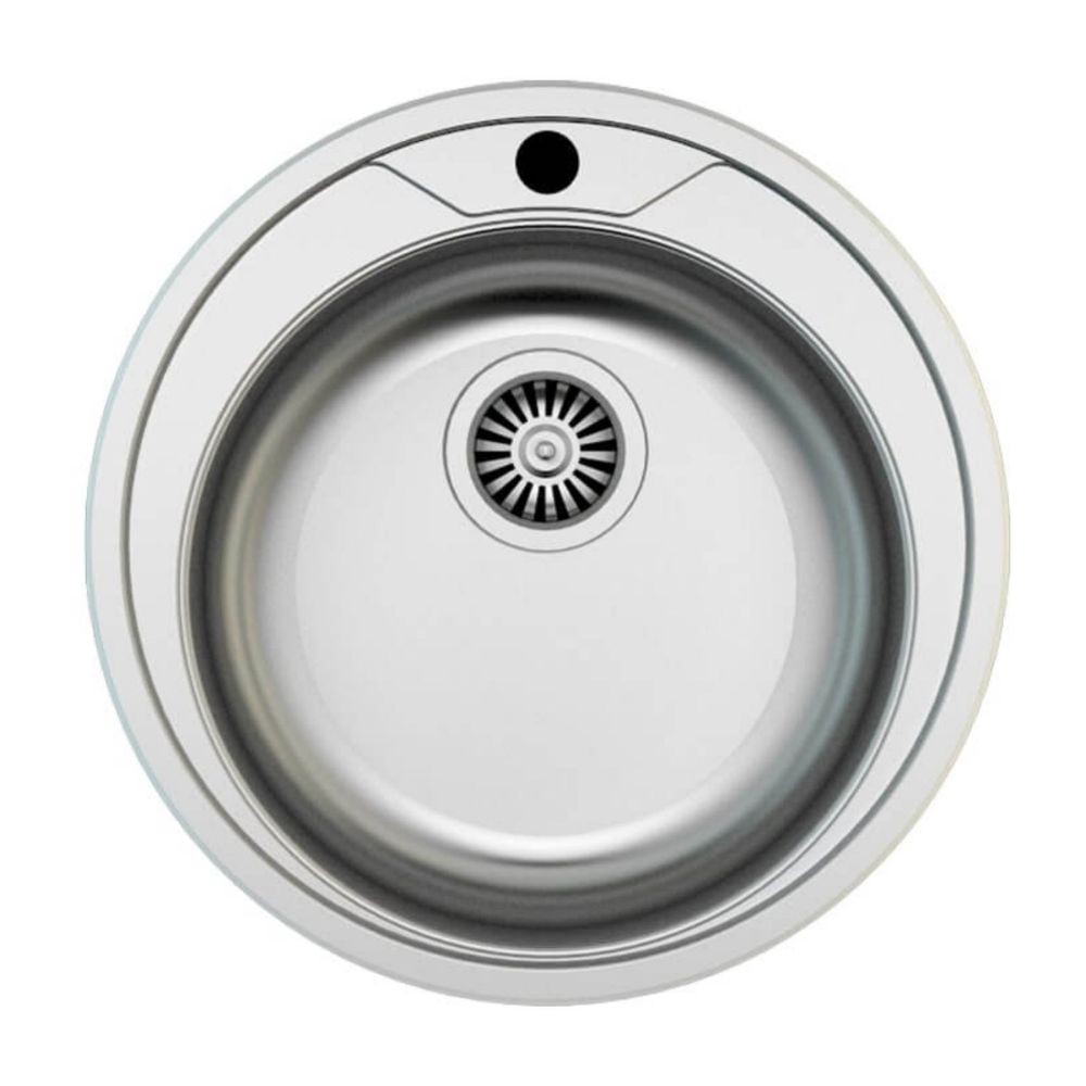 foto del prodotto lavello rotondo incasso per cucina sa02 inox diametro 51 cm