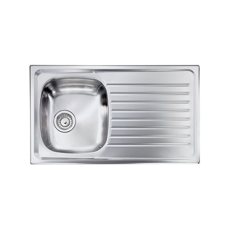 foto del prodotto lavello siros 86x50 1 vasca destra gocciolatoio acciaio inox finitura satinato