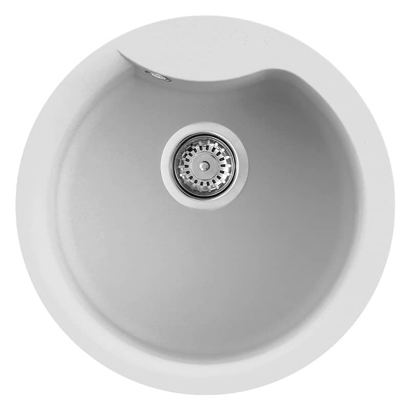 foto del prodotto lavello tondo elleci incasso ego round granitek bianco lgerou68