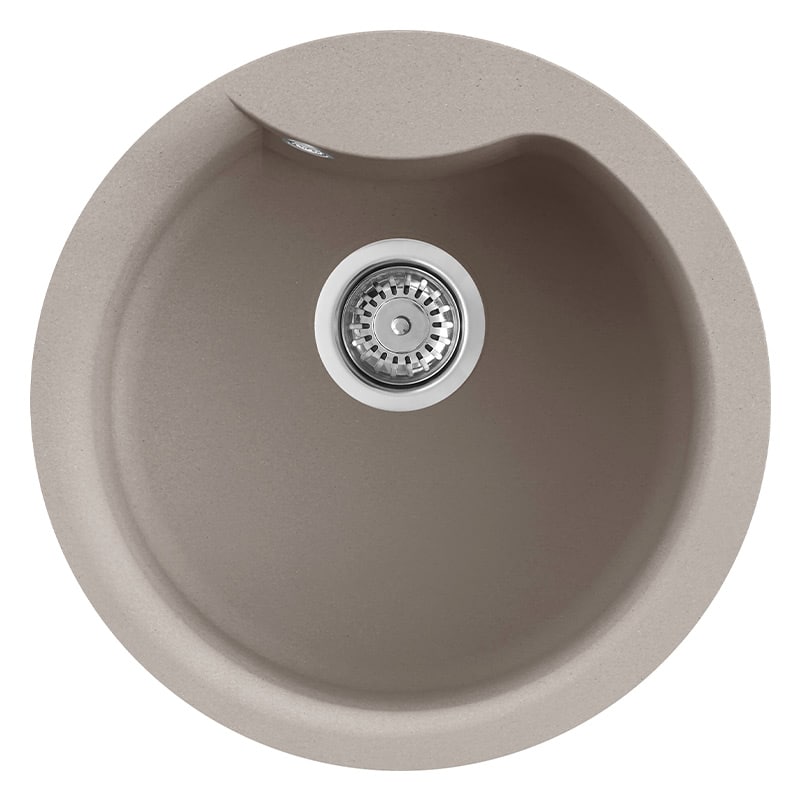 foto del prodotto lavello tondo elleci incasso ego round granitek grigio tortora lgerou43
