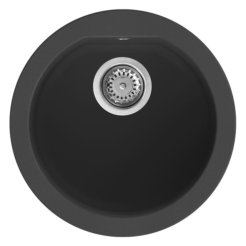 foto del prodotto lavello tondo elleci incasso fox round granitek nero lgfrou40
