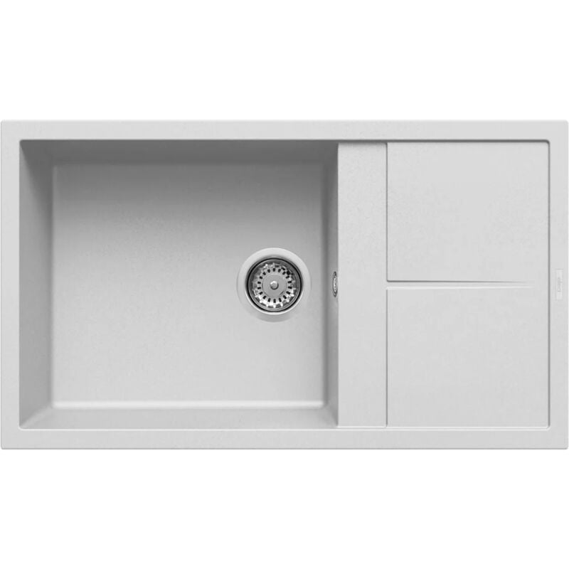 foto del prodotto lavello unico 410 86x50 1 vasca gocciolatoio bianco 68