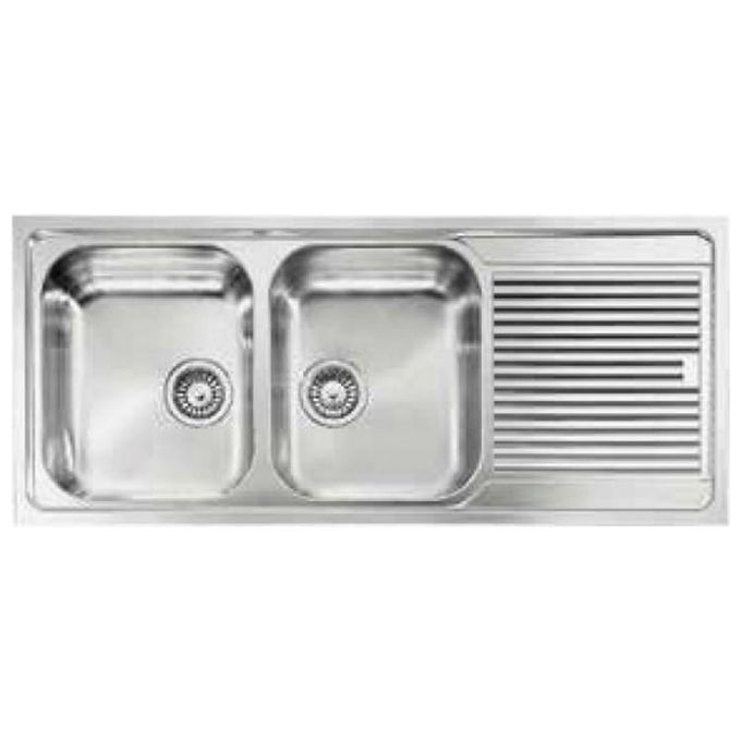 foto del prodotto lavello zenith 210 116x50 2 vasche sinistre gocciolatoio acciaio inox