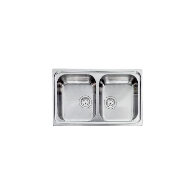 foto del prodotto lavello zenith 79x50 2 vasche acciaio inox