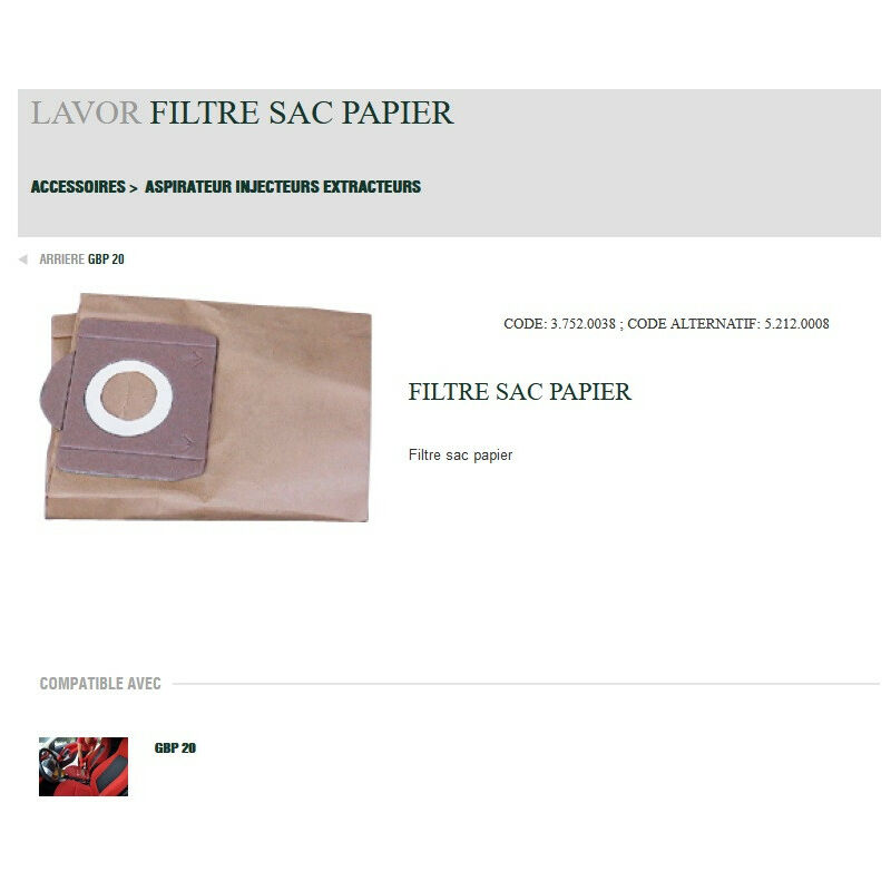 foto del prodotto lavor 5 filtri carta aspirapolvere 25x55x 12cm con valvola d.68 per iniettore estrattore 