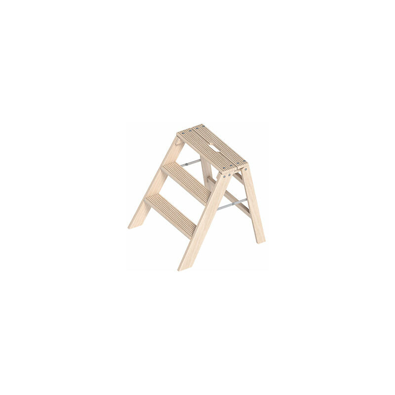foto del prodotto layher scaletta in legno portata 150 kg 3 gradini