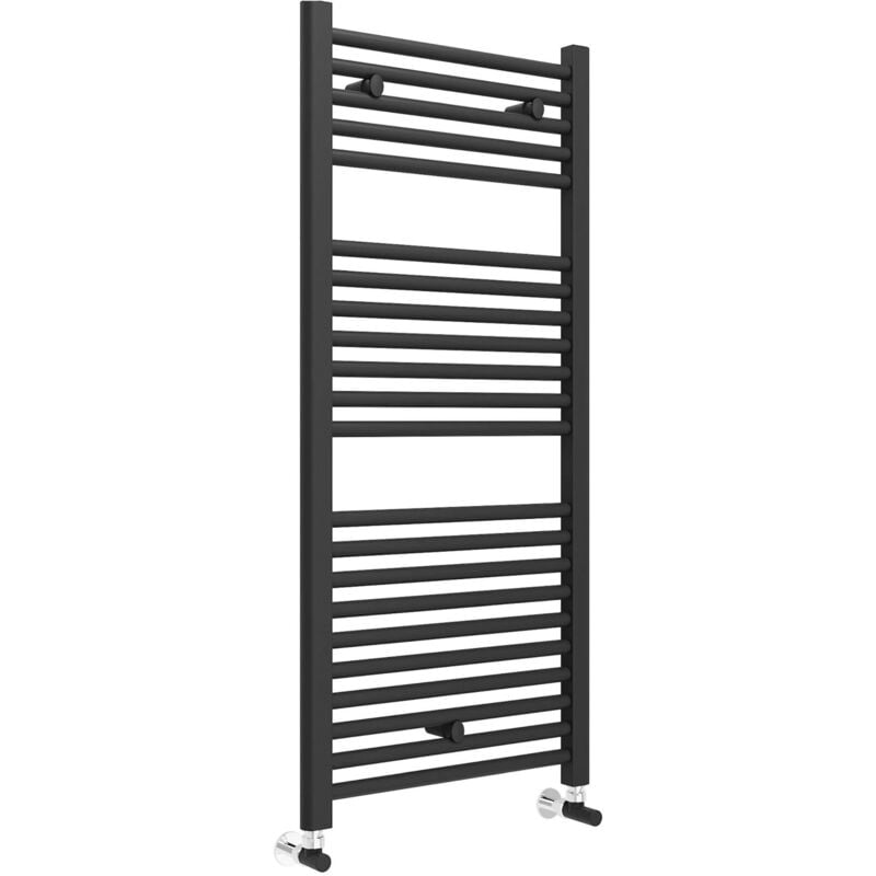 foto del prodotto lazzarini scaldasalviette termoarredo nero dritto 1110 x 500 mm