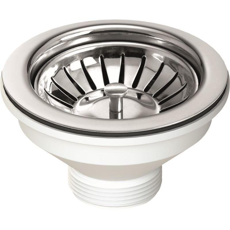 foto del prodotto lb plast piletta 114 mm in finitura lucida per lavelli cucina l.b. plast ds550 cromo