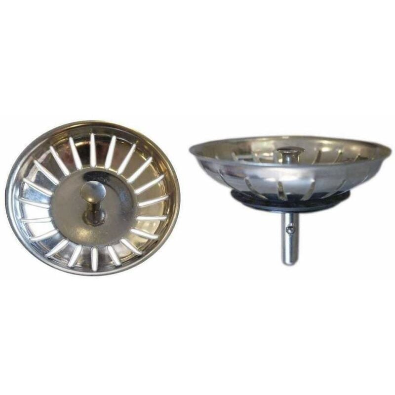 foto del prodotto lb plast tappo cestello di ricambio 83 mm con sfera modello in acciaio inox l.b. plast dc1158 cromo