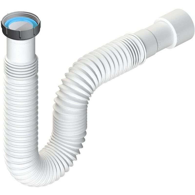 foto del prodotto lb plast tubo di scarico flessibile con attacco 1 1 4 e uscite 32 e 40 mm l.b. plast d223 m bianco