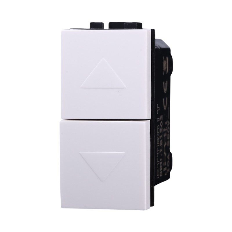 foto del prodotto lb1204 interruttore doppio interbloccato saliscendi 10a bianco compatibile con bticino living light ettroit