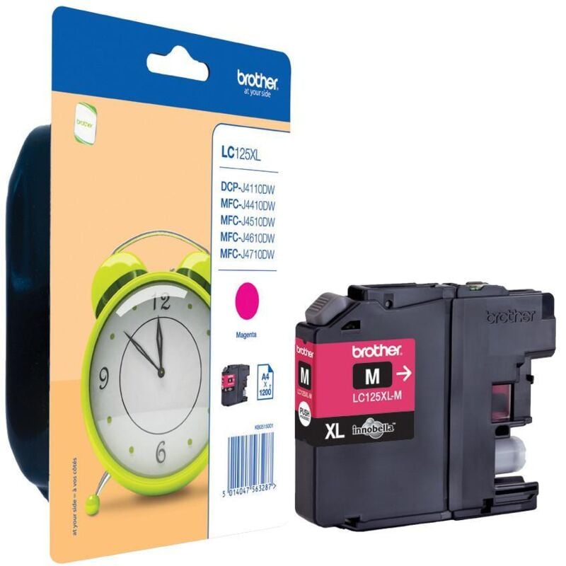 foto del prodotto lc125xlm cartuccia d'inchiostro magenta - brother