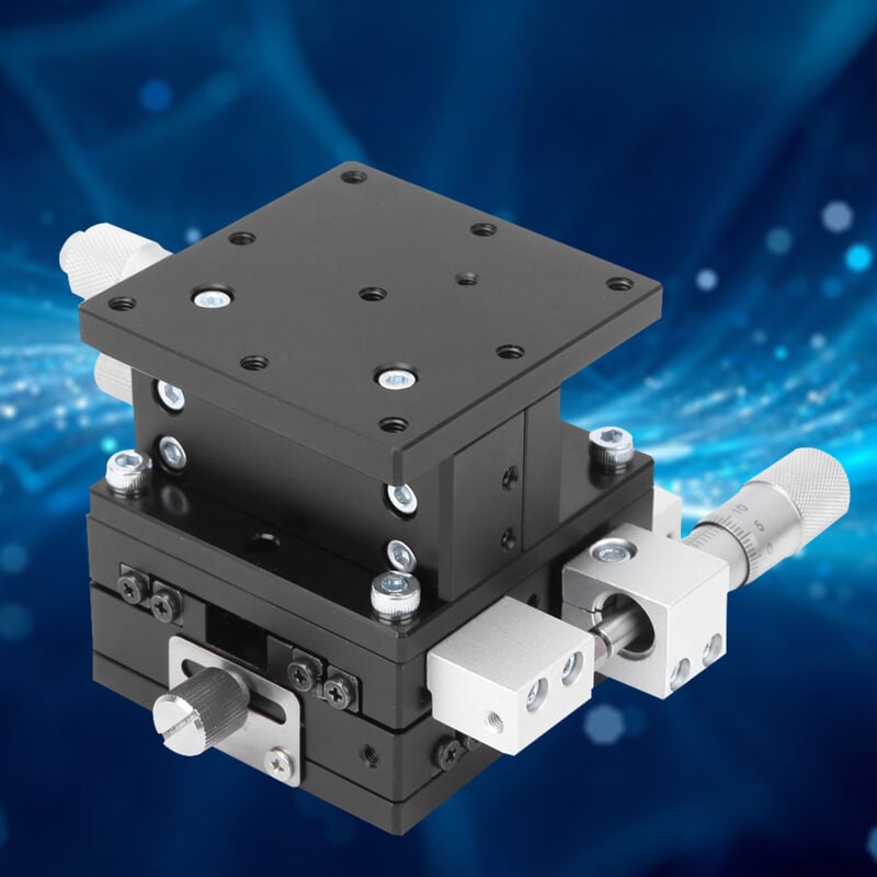 foto del prodotto ld60-lm xyz 3 axes plate-forme de coupe lin aire manuelle table coulissante de r glage 60 x 60 mm