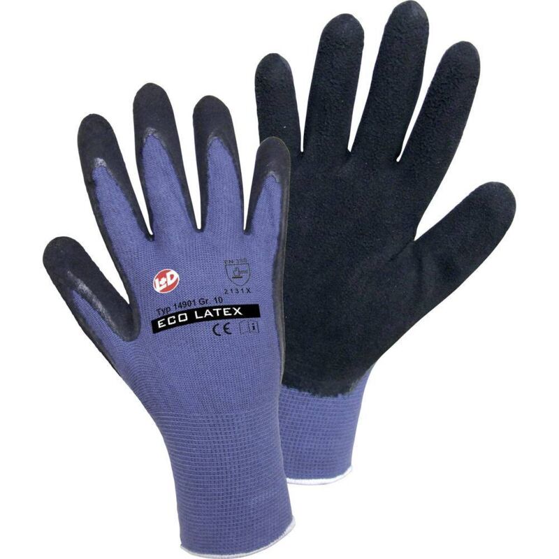 foto del prodotto ldworky leipold doehle eco latex foam 14901 10 viscosa guanto da lavoro taglia guanti 10, xl en 388 cat ii 1 paio a