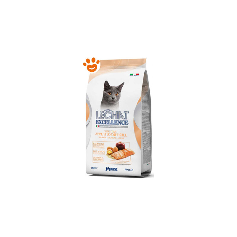 foto del prodotto le chat monge lechat cat adult excellence sensitive appetito difficile al salmone monge lechat cat adult excellence sensitive appetito difficile