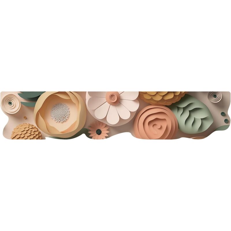 foto del prodotto le forme fiori tappeto cucina sagomato gomma moderna colorato antiscivolo stampa digitale 50x240 cm