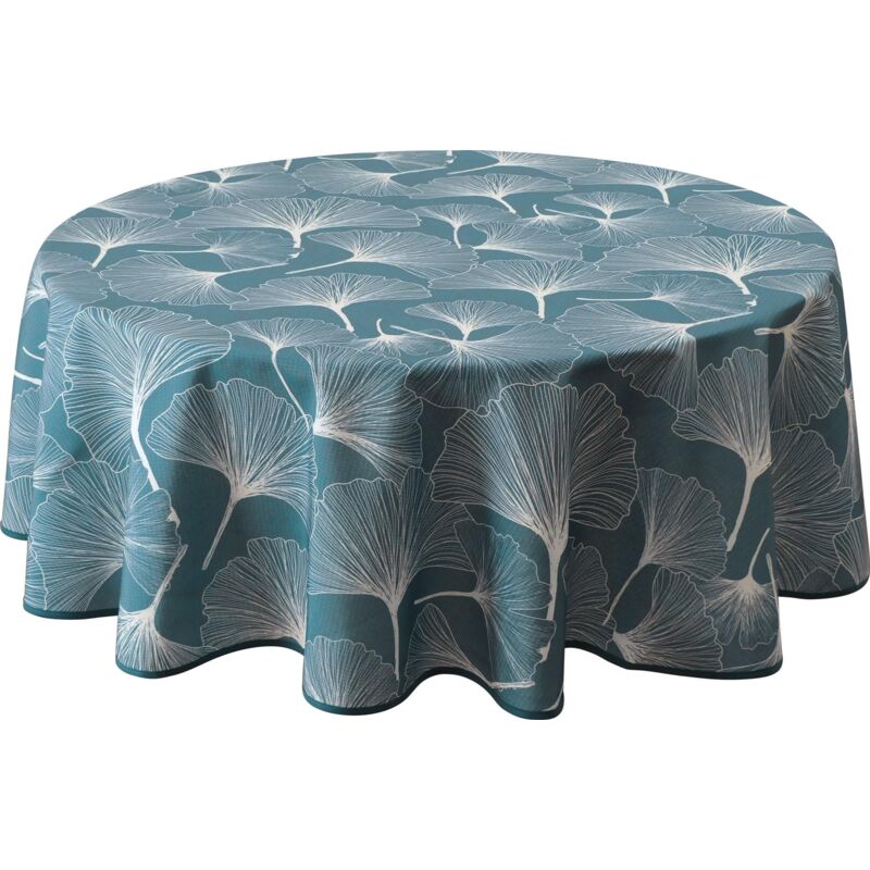 foto del prodotto le linge de jules biloba tovaglia antimacchia, rotonda, 160 cm, colore blu
