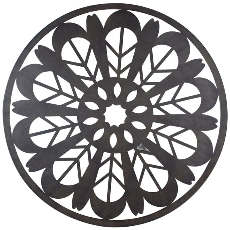 foto del prodotto le monde des animaux signes grimalt applicare la parete dell ornamento in metallo parete in metallo nero adodorno 2x80x80cm 19010