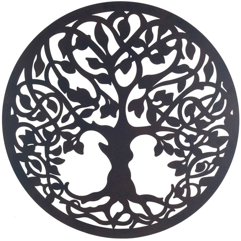 foto del prodotto le monde des animaux signes grimalt applicare la parete dell ornamento in metallo wall wall advive appliques in metallo nero 1x50x50cm 22819