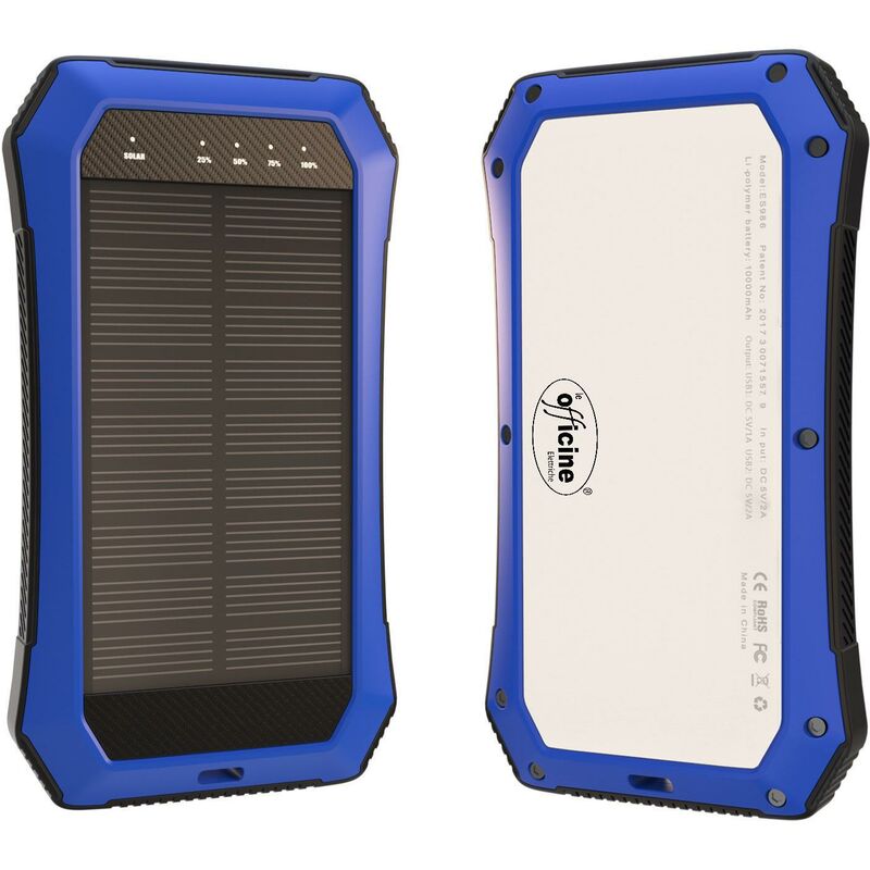 foto del prodotto le officine torcia power bank solare 10000 mah torcia usb b a of50006