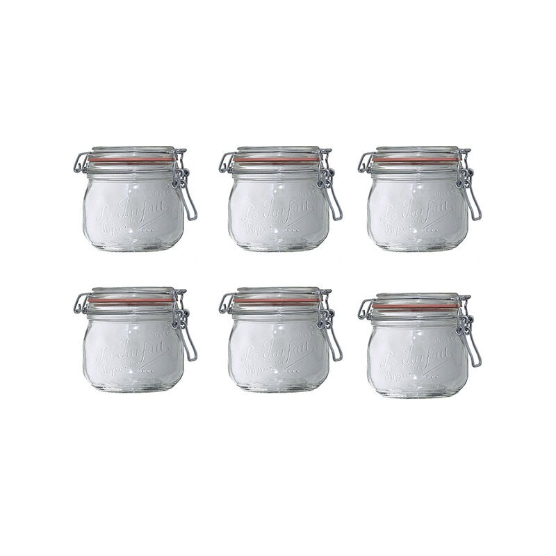 foto del prodotto le parfait set di 6 barattoli in vetro da 500ml 900505