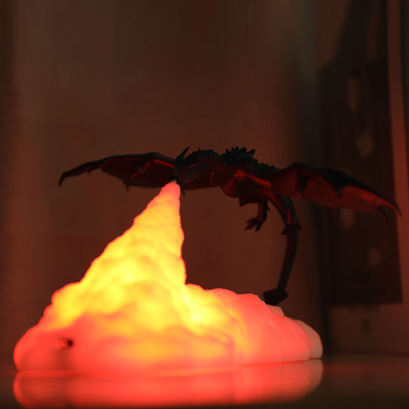 foto del prodotto le pi recenti lampade a led a forma di drago stampate in 3d come luce notturna per la casa vendita calda rispetto alla lampada da notte della