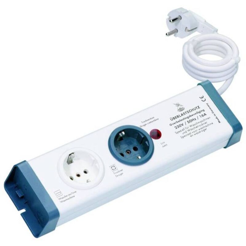 foto del prodotto le sanitaire interb r 8110 001.01 multipresa 2 vie bianco, blu schuko 1 pz.