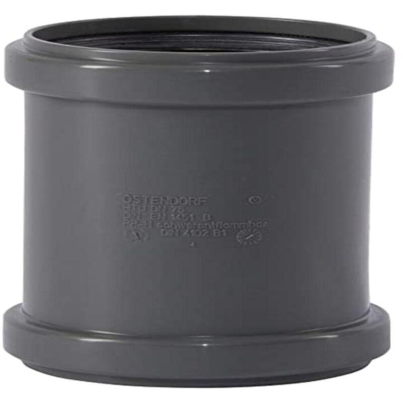 foto del prodotto le sanitaire ostendorf htsafe dn75 manicotto di sovracorrente dn 75 mm, tubo ht, colore grigio