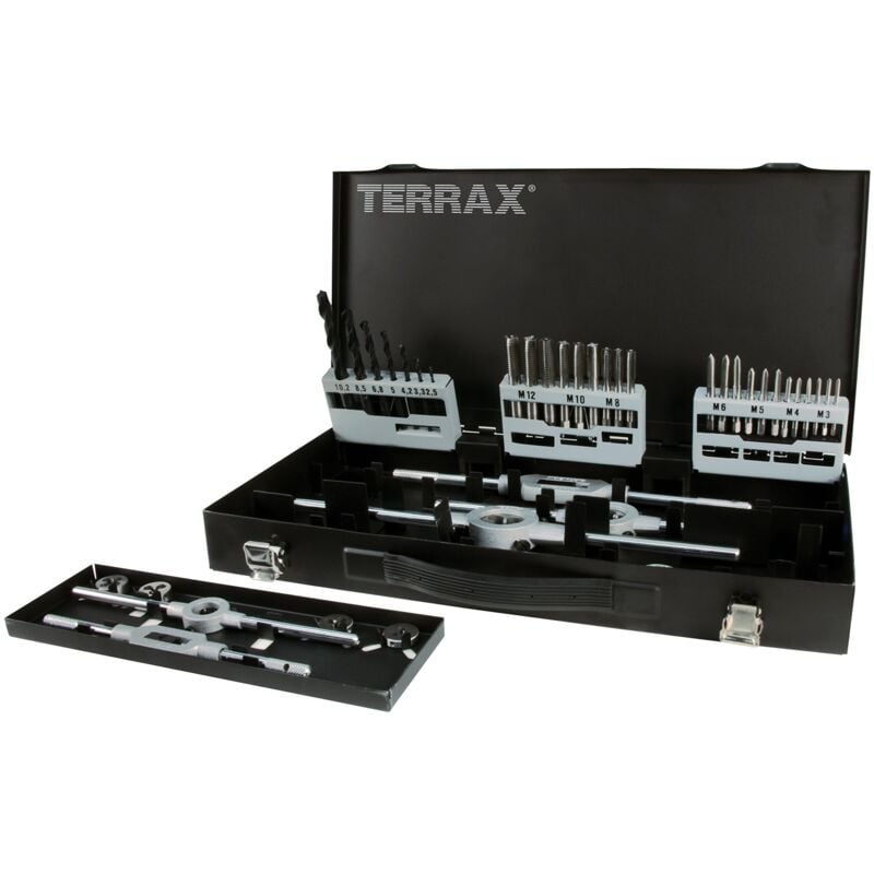 foto del prodotto le sanitaire terrax a245030 juego herramientas de roscar 44 piezas estuche met lico
