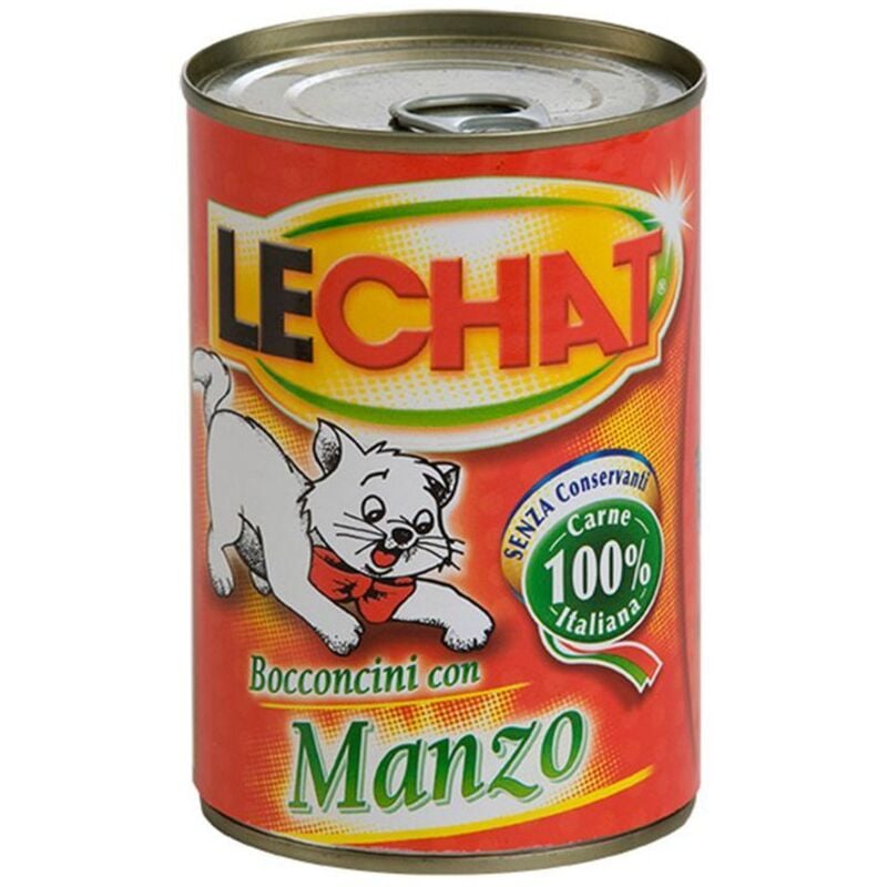 foto del prodotto lechat bocconcini barattolo 720gr manzo