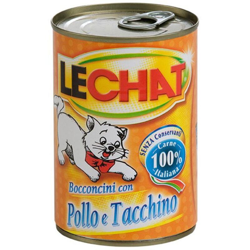 foto del prodotto lechat bocconcini barattolo 720gr pollo e tacchino