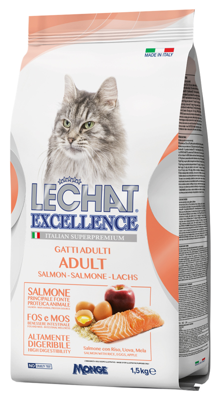 foto del prodotto lechat excellence adult salmone 1,5 kg