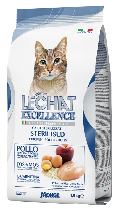 foto del prodotto lechat excellence sterilised pollo 1,5 kg