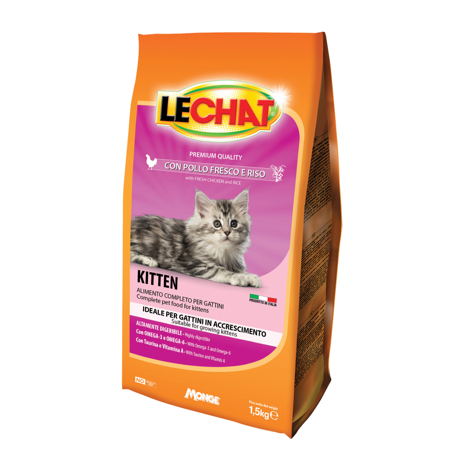 foto del prodotto lechat gatto premium croccantini kitten 1,5 kg