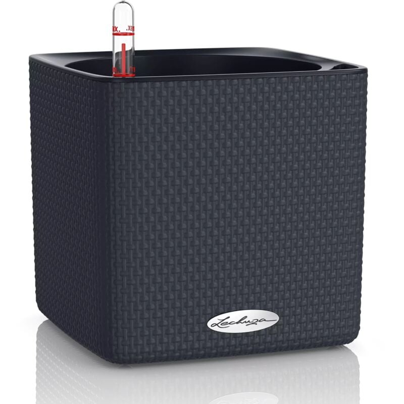 foto del prodotto lechuza vaso cube color 14x14x14 grigio ardesia