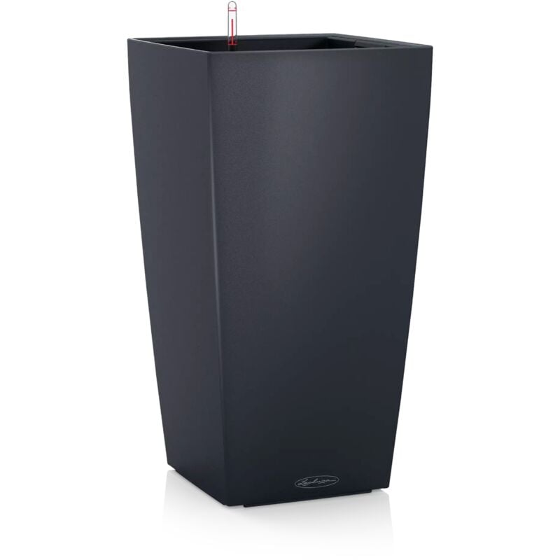 foto del prodotto lechuza vaso cubico color 30 cm ardesia