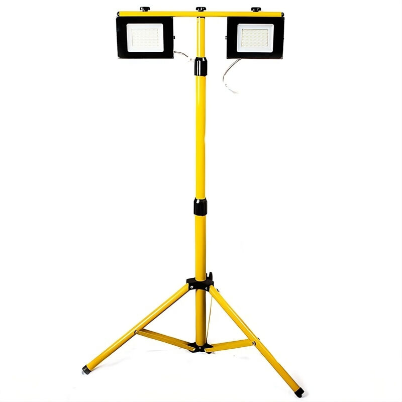 foto del prodotto leclubled 2 faretti da cantiere a led da 30 w su treppiede bianco naturale 4000k 5300lm