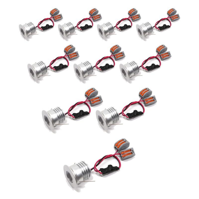 foto del prodotto leclubled compact led spot 4w dc12v equivalente 30w bianco naturale 4000k lot de 10
