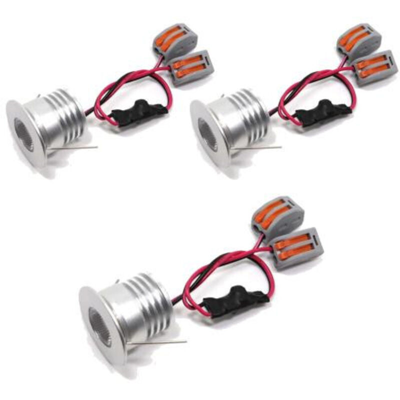 foto del prodotto leclubled compact led spot 4w dc12v equivalente 30w bianco naturale 4000k lot de 3