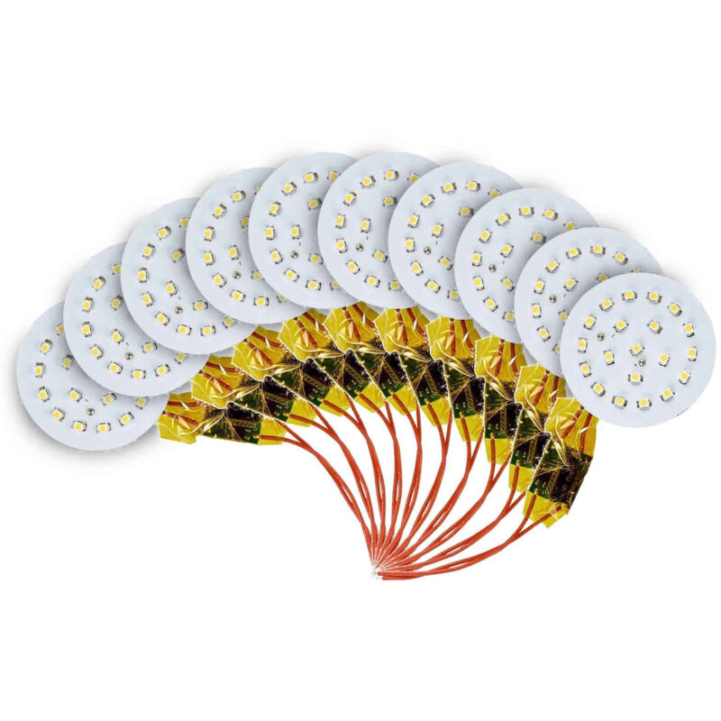 foto del prodotto leclubled confezione da 10 schede led smd 2w 85 110lm 120 bianco freddo 6000k