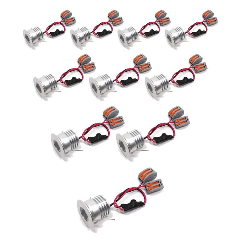 foto del prodotto leclubled faretto led da incasso compatto 4w dc12v equivalenti a 30w bianco naturale 5700k lot de 10