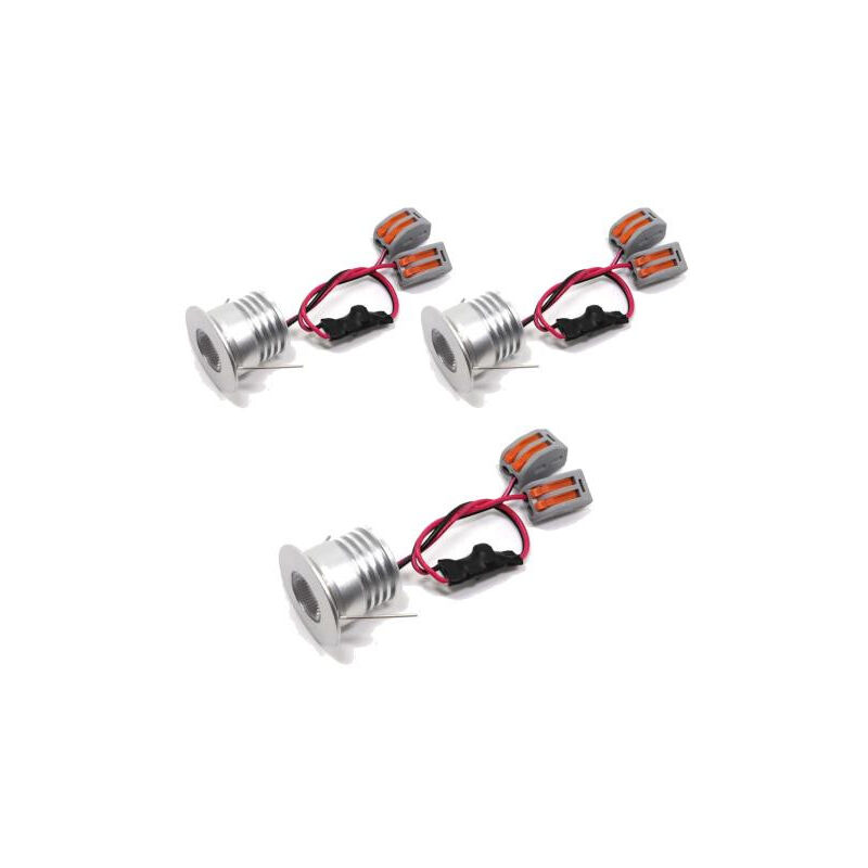 foto del prodotto leclubled faretto led da incasso compatto 4w dc12v equivalenti a 30w bianco naturale 5700k lot de 3